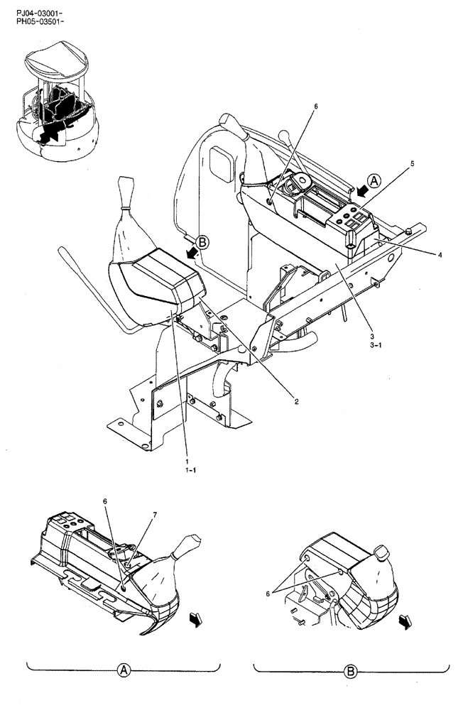 Схема запчастей Case CX50B - (02-033) - COVER ASSEMBLY (05) - SUPERSTRUCTURE