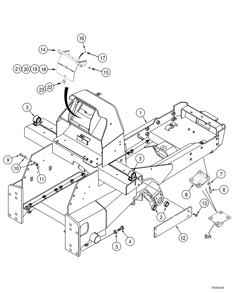 Схема запчастей Case 1150H_IND - (09-07) - FRAME, MAIN (09) - CHASSIS/ATTACHMENTS