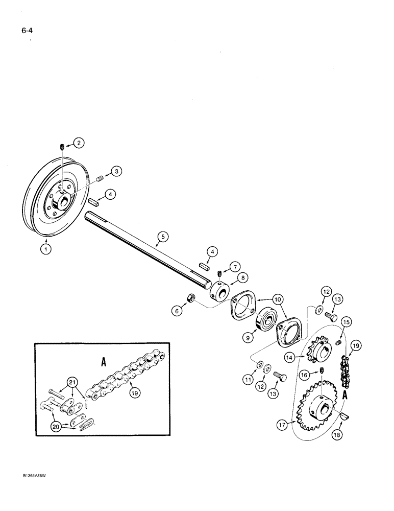 Схема запчастей Case TL100 - (6-04) - TRANSPORT DRIVE (06) - POWER TRAIN