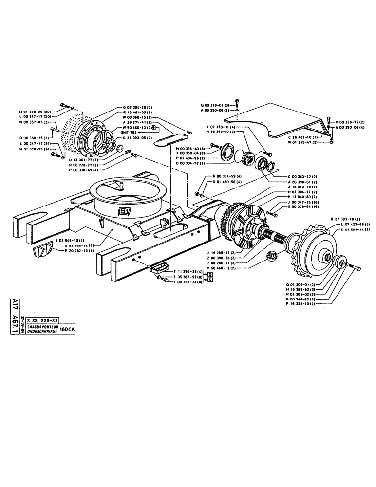 Схема запчастей Case 160CL - (031) - UNDERCARRIAGE (04) - UNDERCARRIAGE