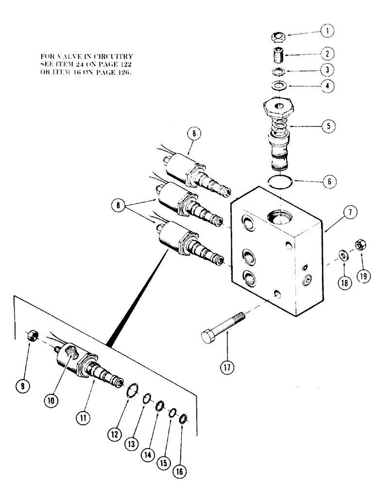 Схема запчастей Case 35 - (184) - SOLENOID MONOBLOCK VALVE, (USED ON UNITS WITH PIN 6266301 AND AFTER) (35) - HYDRAULIC SYSTEMS