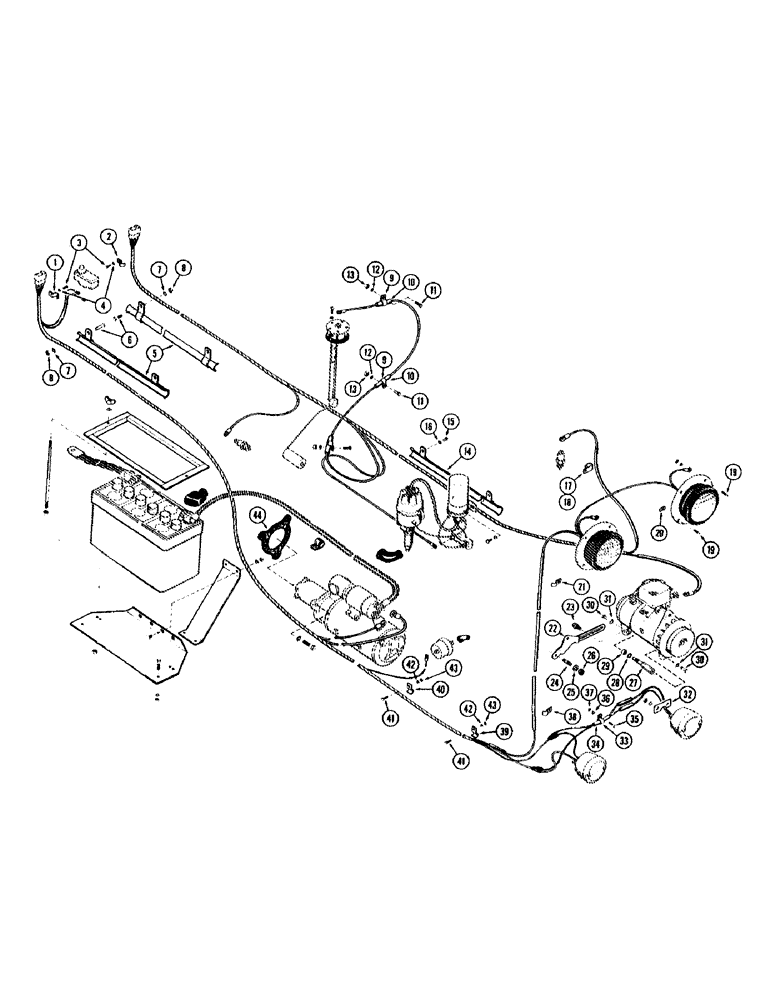 Схема запчастей Case W10B - (066) - ELECTRICAL SYSTEM HARDWARE, GAS ENGINE (04) - ELECTRICAL SYSTEMS