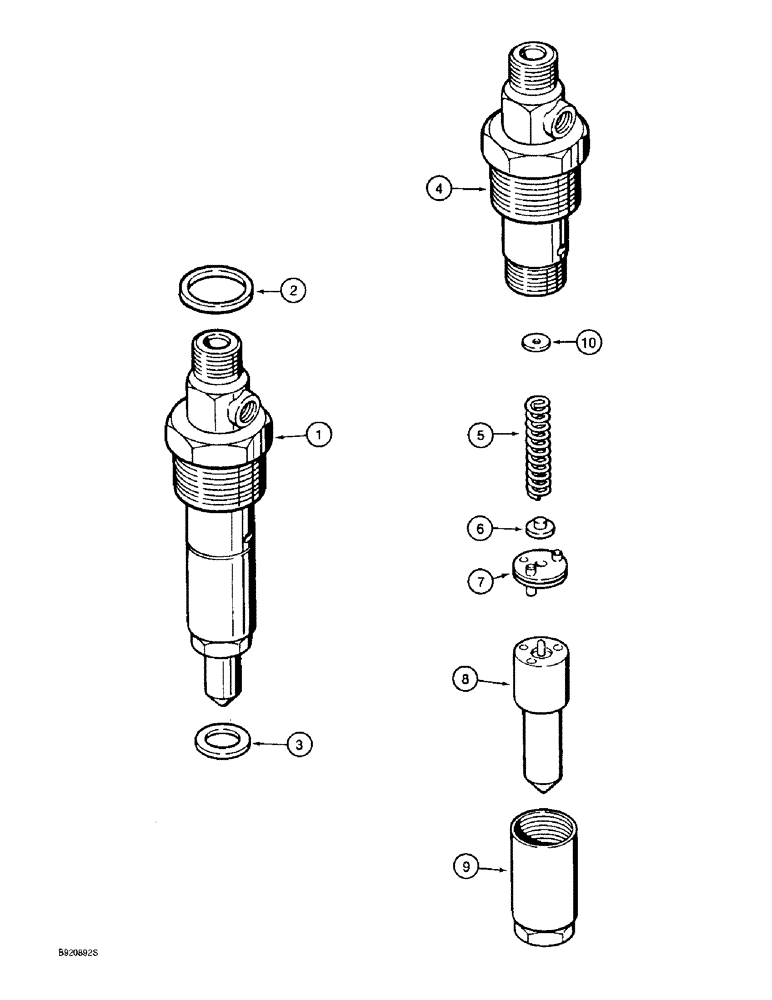 Схема запчастей Case 9010B - (3-028) - FUEL INJECTION NOZZLE, 4TA-390 EMISSIONS CERTIFIED ENGINE, P.I.N. DAC01#2001 AND AFTER (03) - FUEL SYSTEM