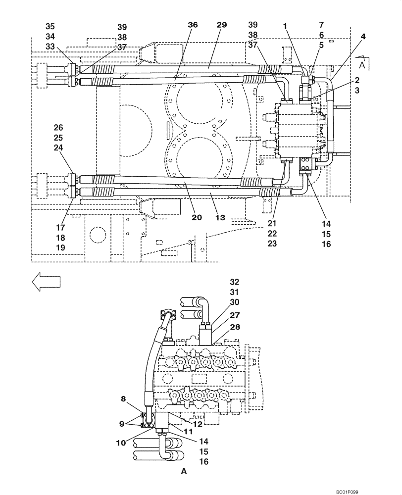 Схема запчастей Case CX800 - (08-15) - HYDRAULICS - ARM AND BUCKET (08) - HYDRAULICS