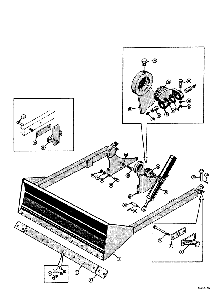 Схема запчастей Case 310E - (090) - BULLDOZER (05) - UPPERSTRUCTURE CHASSIS