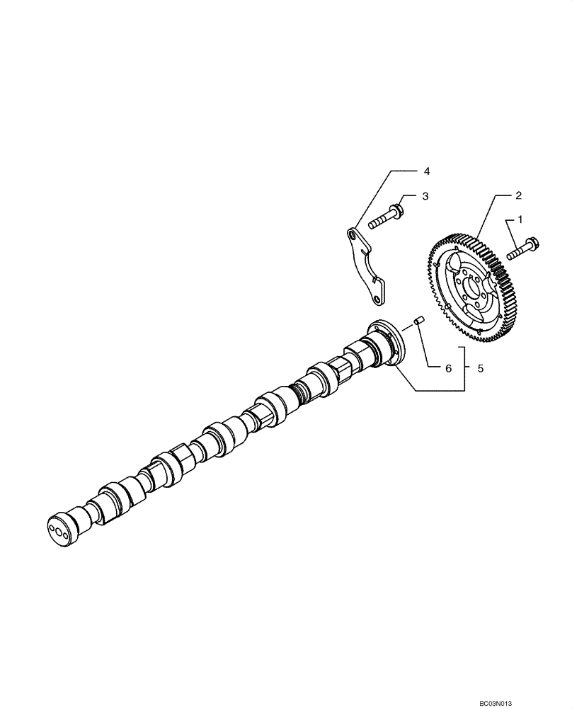 Схема запчастей Case 1150K - (02-30) - CAMSHAFT (02) - ENGINE