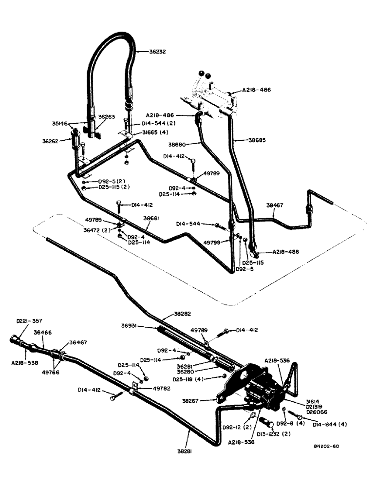 Схема запчастей Case 310 - (16) - BASIC BACKHOE HYDRAULICS AND PUMP DRIVE 