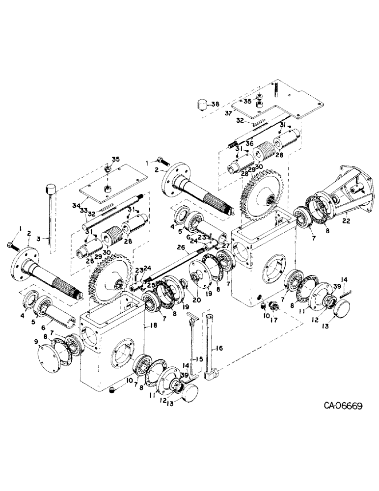 Схема запчастей Case 4125 - (07-3) - DRIVE TRAIN, DRIVE AXLE - FRT & REAR (04) - Drive Train