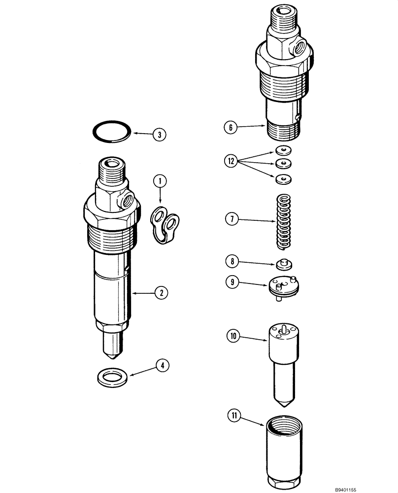 Схема запчастей Case 1845C - (03-11) - FUEL INJECTION - NOZZLE, 4-390 ENGINE (9MM TIP) (03) - FUEL SYSTEM