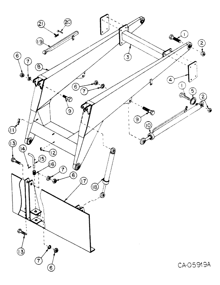 Схема запчастей Case 4150 - (17-01) - MOUNTED EQUIPMENT, LOADER BOOM Mounted Equipment