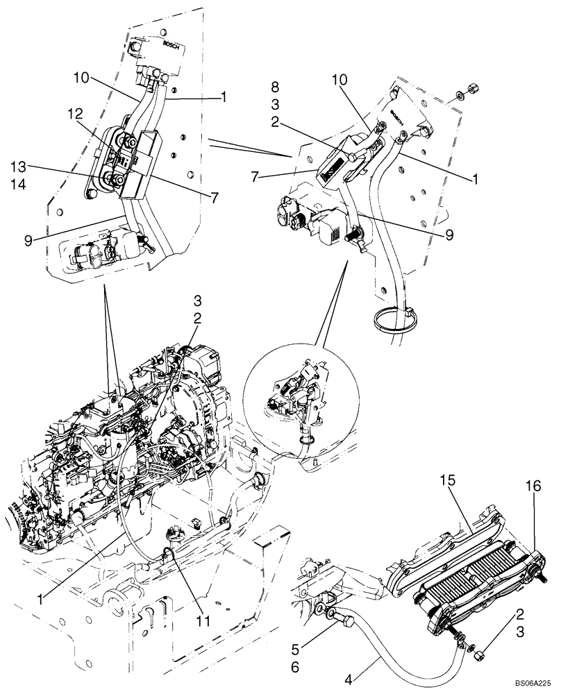 Схема запчастей Case 721F - (55.100.02) - HARNESS - ENGINE - GRID HEATER (55) - ELECTRICAL SYSTEMS