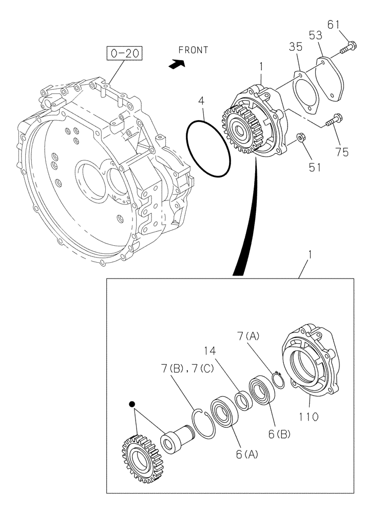 Схема запчастей Case CX470C - (02-090-01[01]) - COUPLING - FLYWHEEL (01) - ENGINE