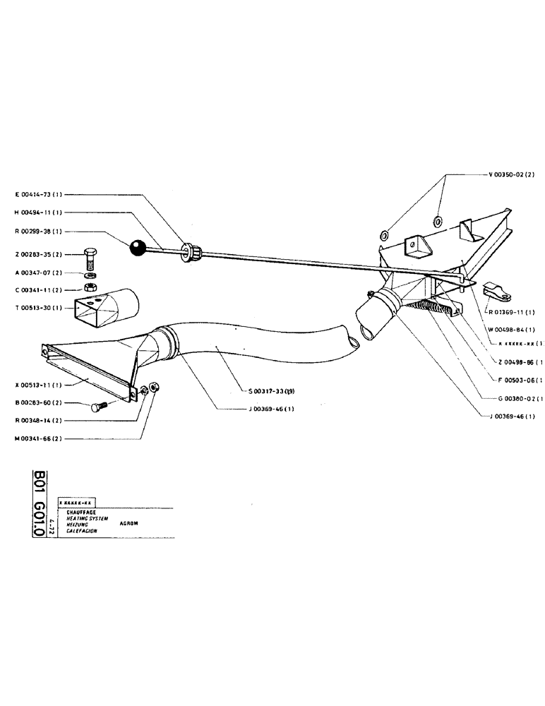 Схема запчастей Case TC45 - (020) - HEATING SYSTEM 