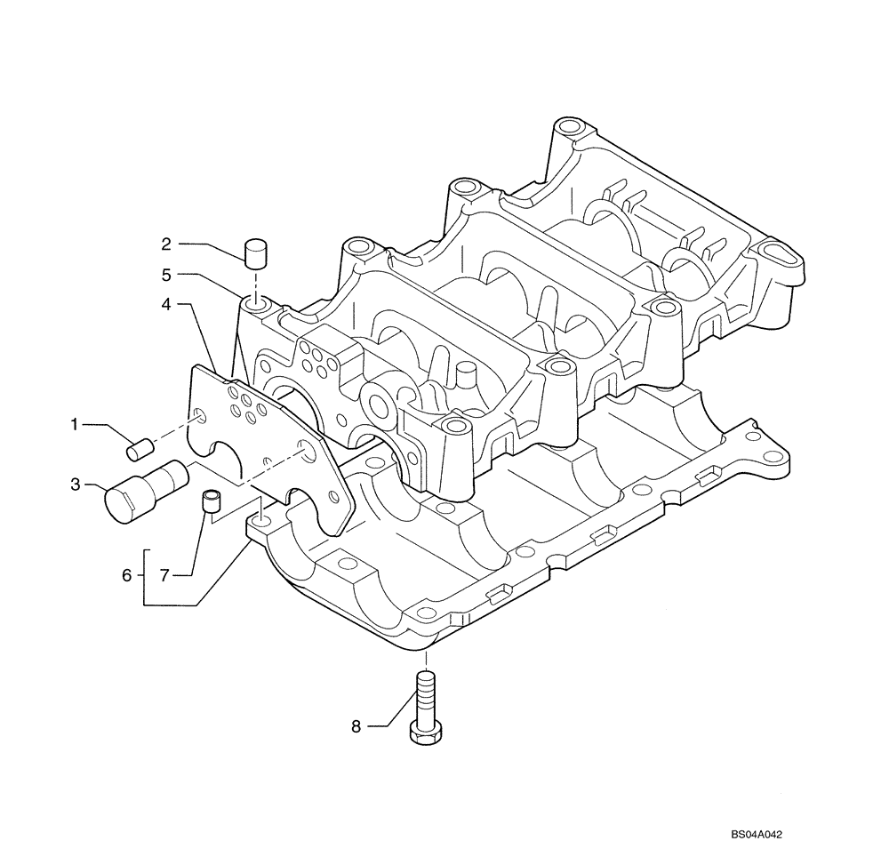 Схема запчастей Case 590SM - (02-27) - DYNAMIC BALANCER, GEARS & SHAFTS (2830952) (02) - ENGINE