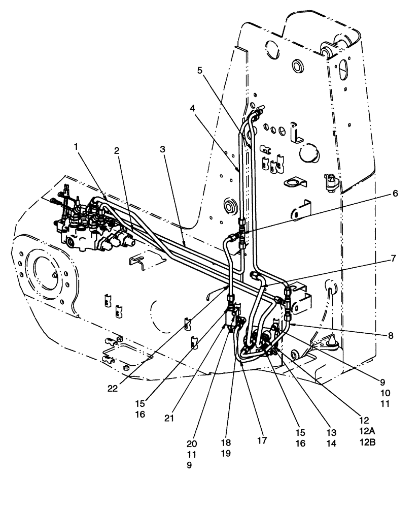 Схема запчастей Case 430 - (08-05) - HYDRAULICS - SELF LEVELING (08) - HYDRAULICS