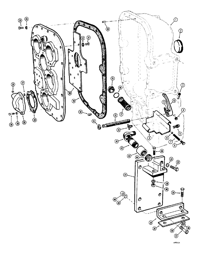 Схема запчастей Case W9B - (148) - TRANSMISSION, TRANSMISSION CASE AND COVERS (06) - POWER TRAIN