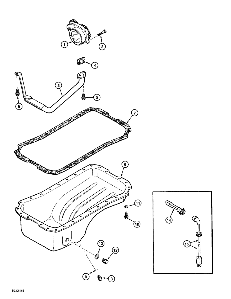 Схема запчастей Case 860 - (2-28) - OIL PUMP AND OIL PAN, 4T-390 ENGINE (02) - ENGINE