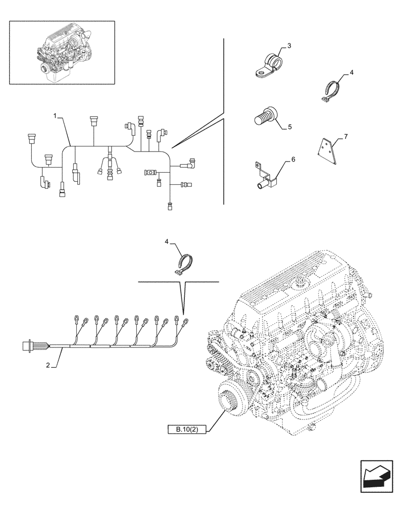 Схема запчастей Case F3AE0684D B001 - (0.83.28[01]) - MOTOR ELECTRIC INSTALLATION (504032829) 