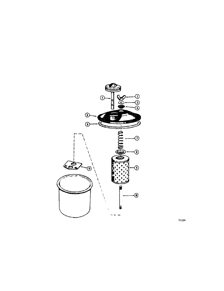 Схема запчастей Case W7E - (110[1]) - A17531 POWER STEERING RESERVOIR (05) - STEERING