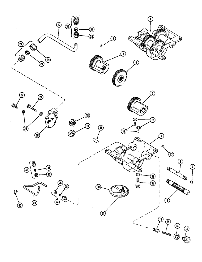 Схема запчастей Case W7E - (023A) - BALANCER AND OIL PUMP, (301B) DIESEL ENGINE, 3 GEAR TYPE (02) - ENGINE