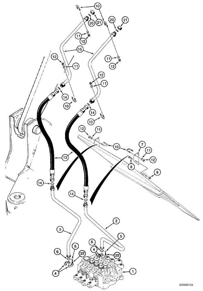 Схема запчастей Case 921C - (08-09) - HYDRAULICS - LOADER AUXILIARY (Jun 15 2009 9:56AM) (08) - HYDRAULICS