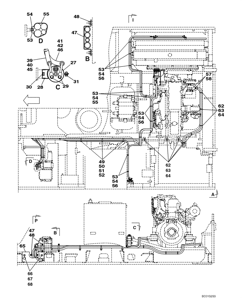 Схема запчастей Case CX800 - (09-32) - AIR CONDITIONING - CONDENSER AND RECEIVER-DRIER (09) - CHASSIS