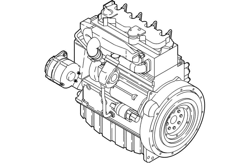 Схема запчастей Case 121E - (95.000[2987626000]) - MOTOR (10) - ENGINE