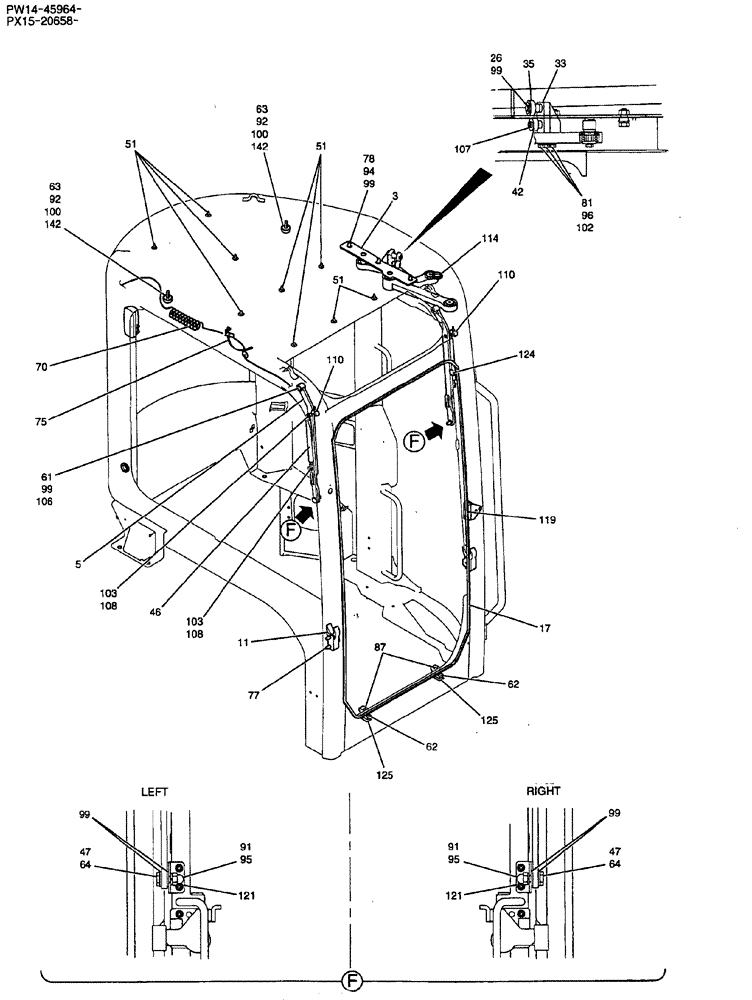 Схема запчастей Case CX36B - (744-17[4]) - CAB ASSY (COOLER) (05) - SUPERSTRUCTURE