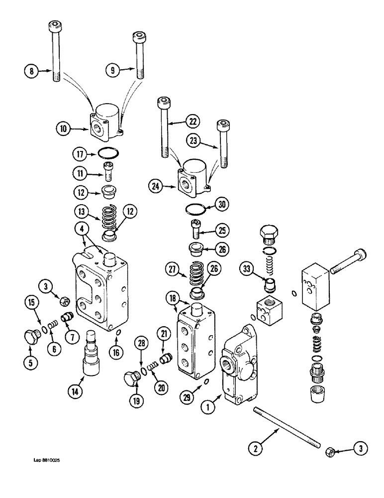 Схема запчастей Case 1088 - (8C-26) - SWING CONTROL VALVE (08) - HYDRAULICS