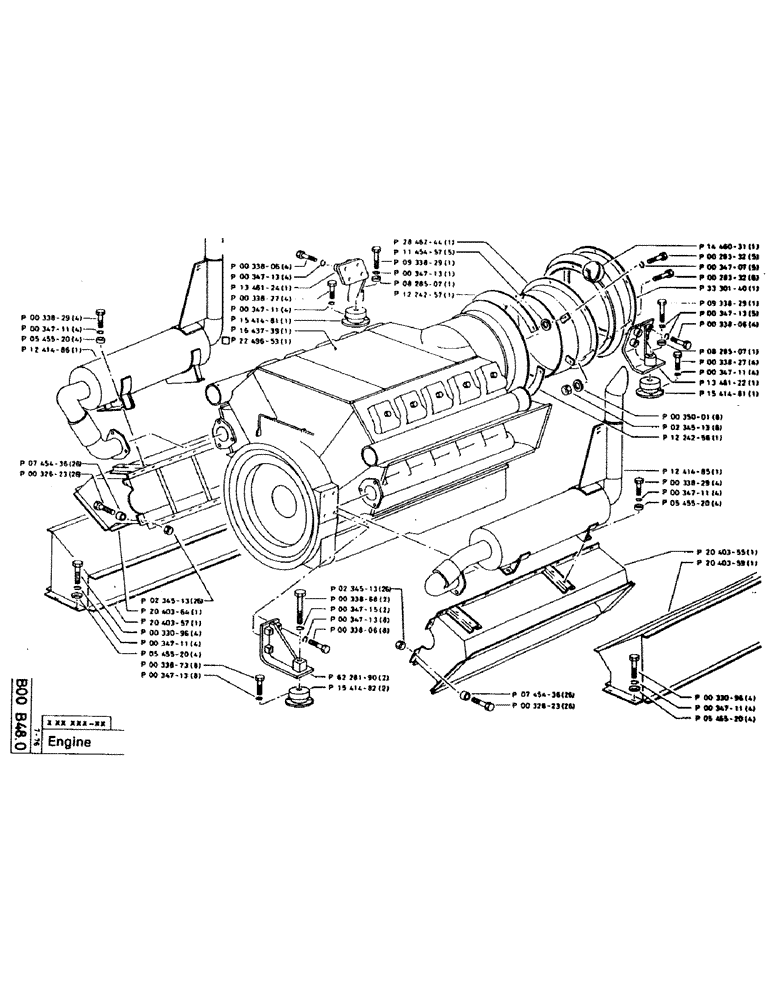 Схема запчастей Case 220CKS - (14) - ENGINE (01) - ENGINE