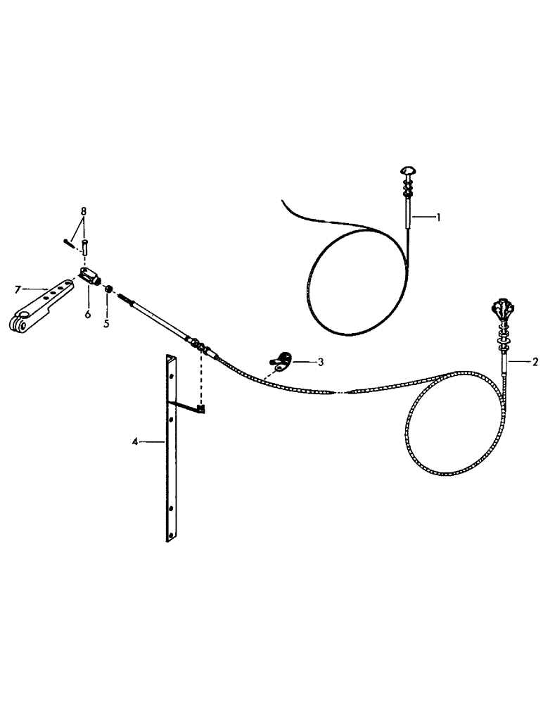 Схема запчастей Case 50 - (C06) - ENGINE CONTROL CABLES AND MOUNTING BRACKETS, FOR GMC 6V53 DIESEL ENGINES (10) - ENGINE