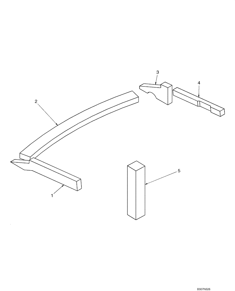 Схема запчастей Case 435 - (09-61) - NOISE CONTROL - REAR DOOR (EUROPE) (09) - CHASSIS