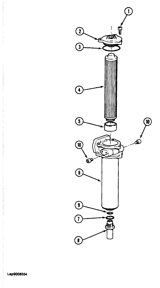 Схема запчастей Case 688 - (8-012) - HYDRAULIC RETURN OIL FILTER, P.I.N. FROM XXXXX AND AFTER (08) - HYDRAULICS