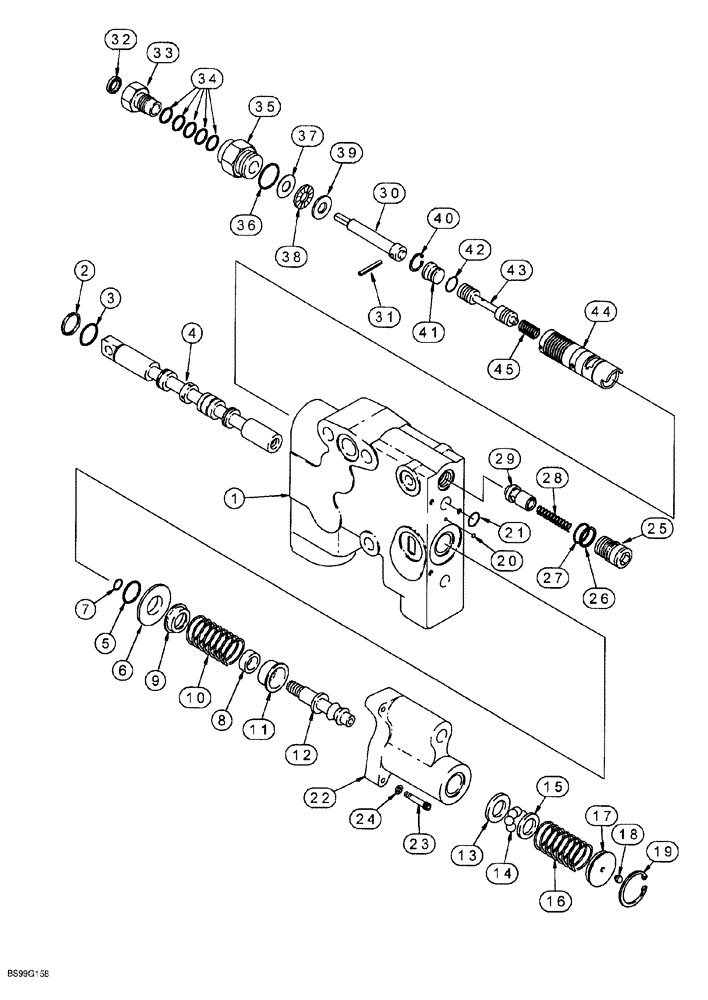 Схема запчастей Case 580SL - (8-118) - AUXILIARY VALVE, HAND HELD SECTION (08) - HYDRAULICS