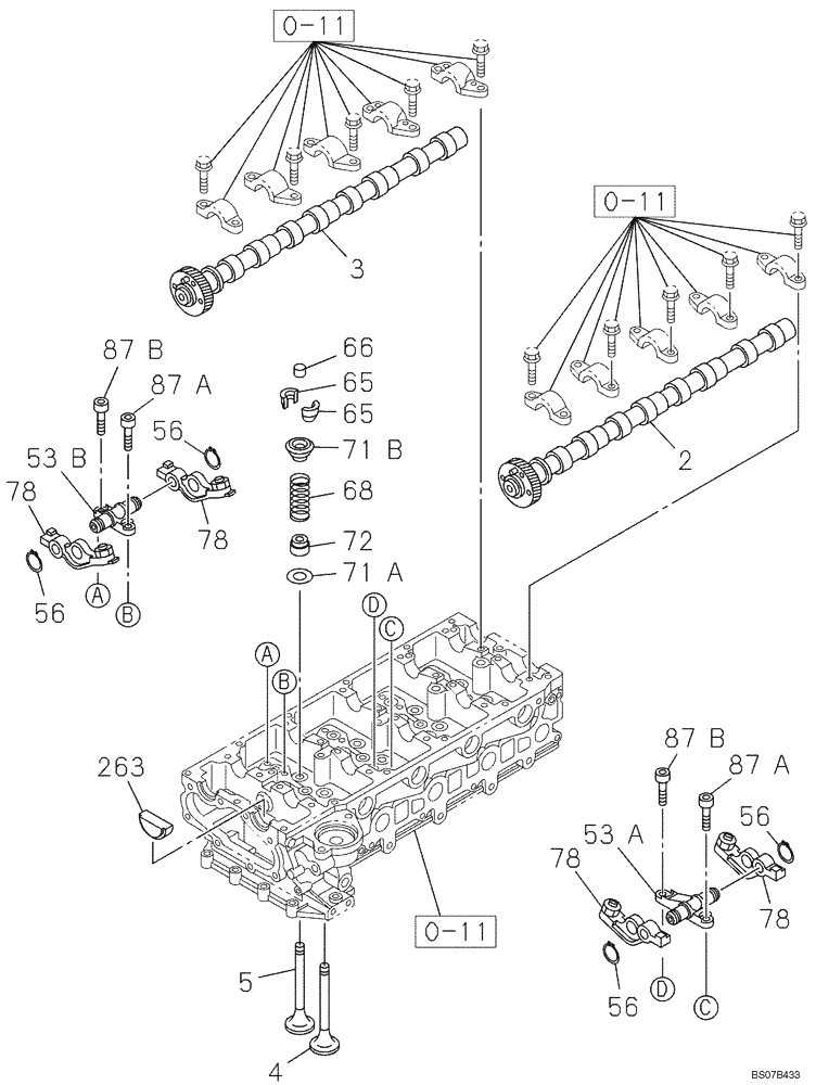 Схема запчастей Case CX135SR - (02-15) - CAMSHAFT - VALVE MECHANISM (02) - ENGINE