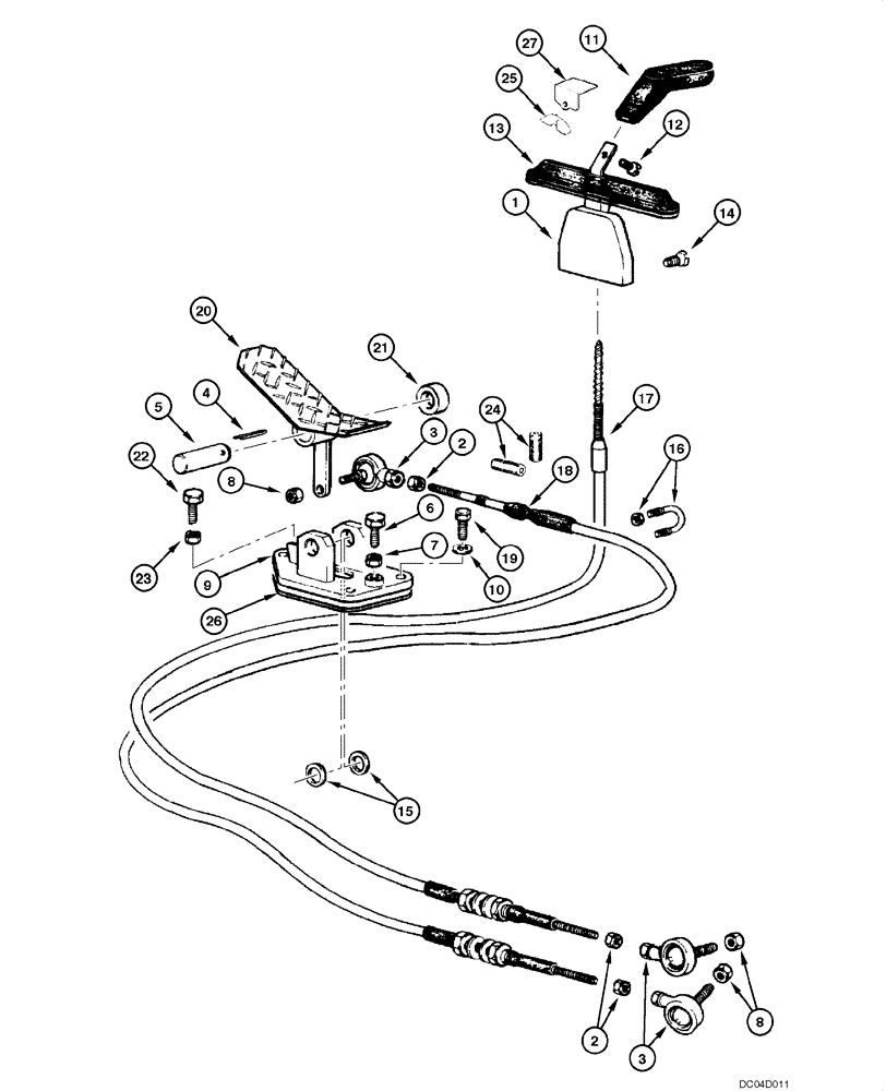 Схема запчастей Case 885 - (03.01[00]) - THROTTLE AND LINKS (03) - FUEL SYSTEM