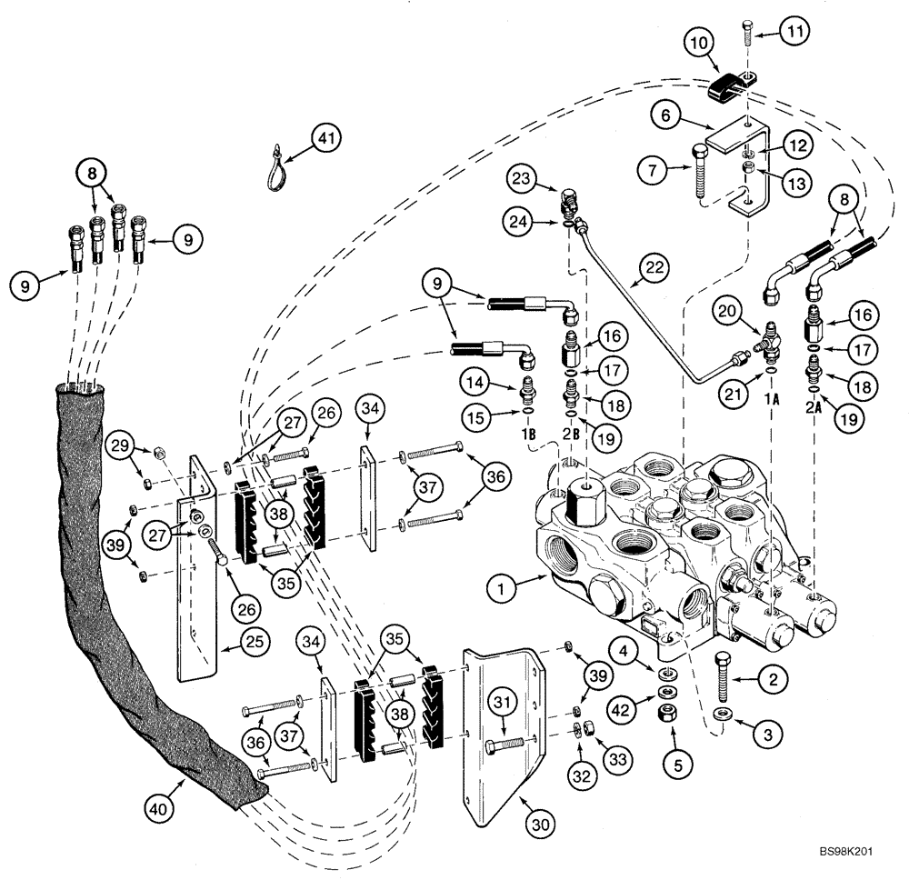 Схема запчастей Case 921C - (08-25) - HYDRAULICS - LOADER CONTROL, REMOTE (08) - HYDRAULICS