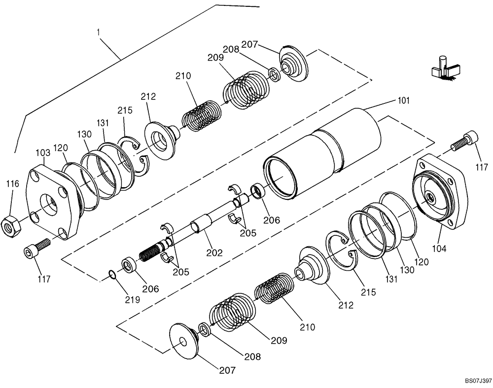 Схема запчастей Case 21E - (22.066[2812206000]) - REGULATION PUMP (35) - HYDRAULIC SYSTEMS