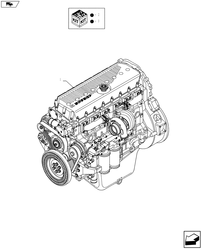 Схема запчастей Case F3AE0684S E914 - (10.001.01) - ENGINE (10) - ENGINE