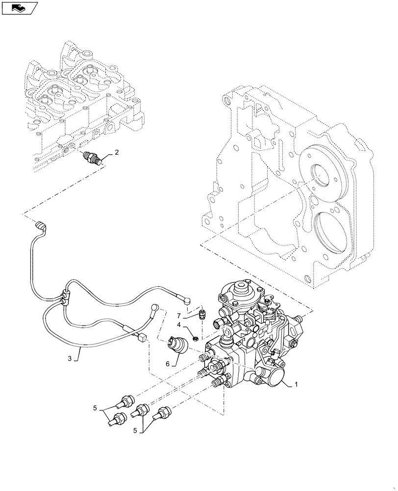 Схема запчастей Case 430 - (03-04) - FUEL INJECTION PUMP (03) - FUEL SYSTEM