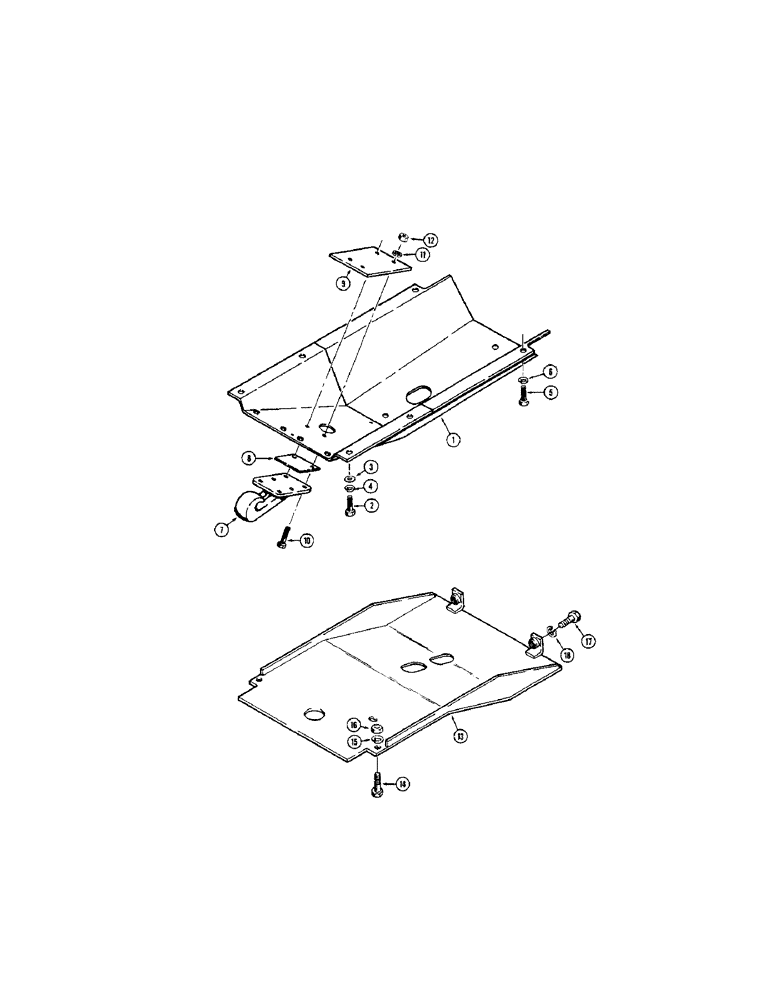 Схема запчастей Case 350 - (418) - PULL HOOK, CRANKCASE AND TRANSMISSION GUARDS (05) - UPPERSTRUCTURE CHASSIS