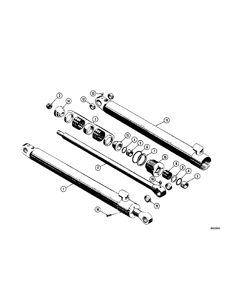 Схема запчастей Case 310F - (274) - D27751 BACKHOE BOOM CYLINDER (07) - HYDRAULIC SYSTEM