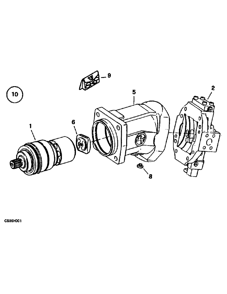 Схема запчастей Case 221B - (8-21A) - TRAVEL HYDRAULIC MOTOR, 121B DAH1216060- / 221B DAH2216060- (08) - HYDRAULICS