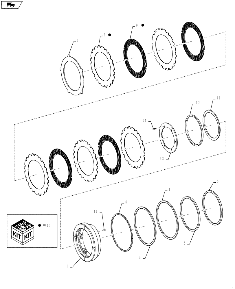 Схема запчастей Case 621F - (27.100.06[01]) - REAR AXLE BRAKE LOCKING DIFF (27) - REAR AXLE SYSTEM