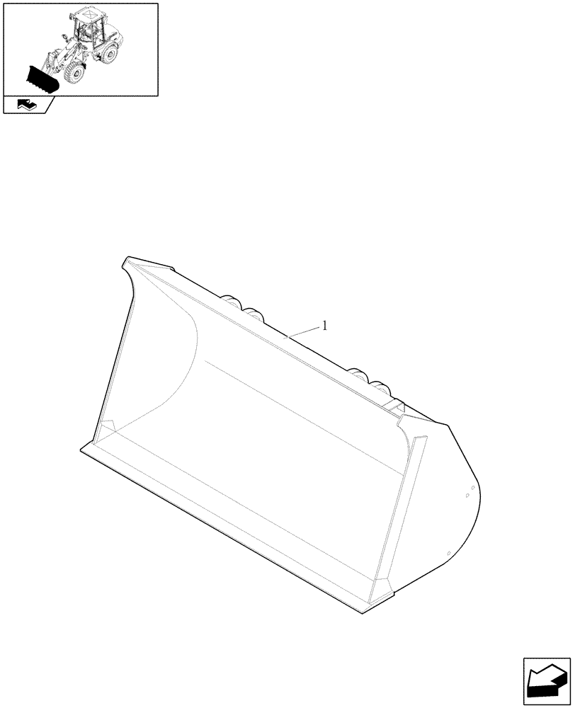 Схема запчастей Case 221E - (722) - (1M³) X 2100MM 0MM STANDARD BUCKET WITHOUT TEETH (09) - LOADER/BACKHOE