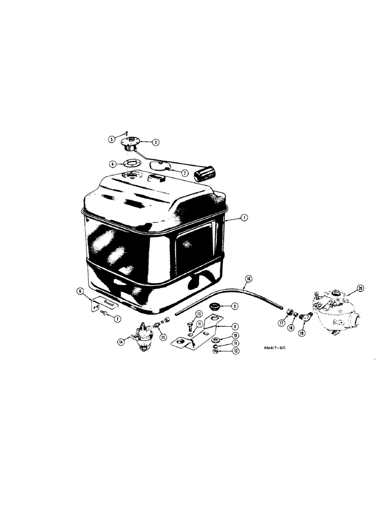 Схема запчастей Case 420B - (016) - FUEL SYSTEM - GAS 