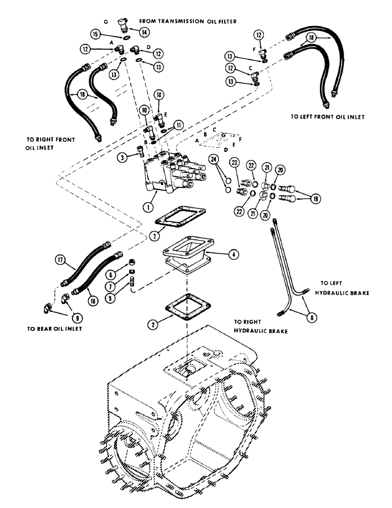 Схема запчастей Case 750 - (090) - TRANSMISSION HYDRAULICS (03) - TRANSMISSION