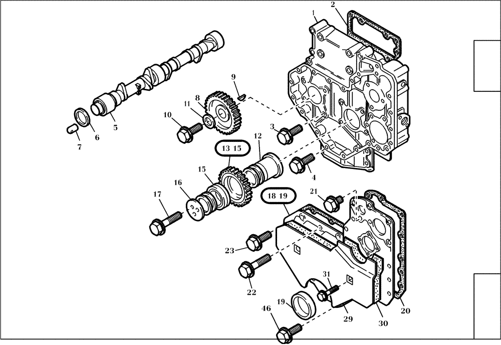 Схема запчастей Case 321D - (95.010[001]) - DRIVE-GEARING (S/N 591052-UP) No Description