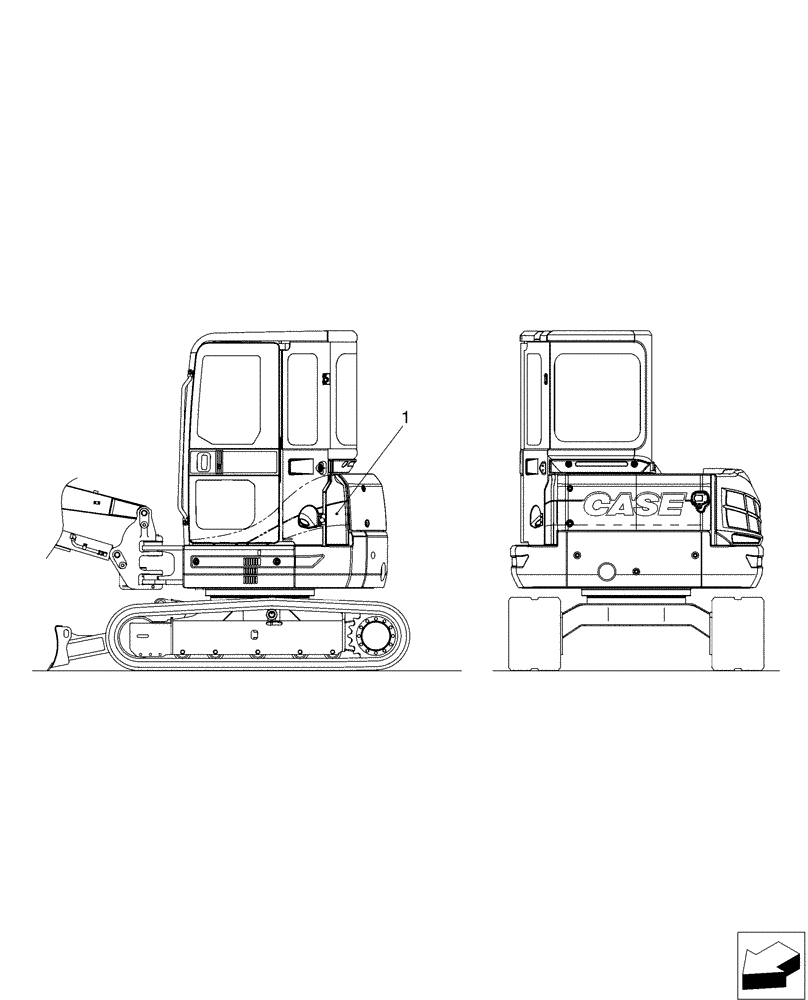 Схема запчастей Case CX50B - (06-003) - NAME PLATE INSTAL (90) - PLATFORM, CAB, BODYWORK AND DECALS