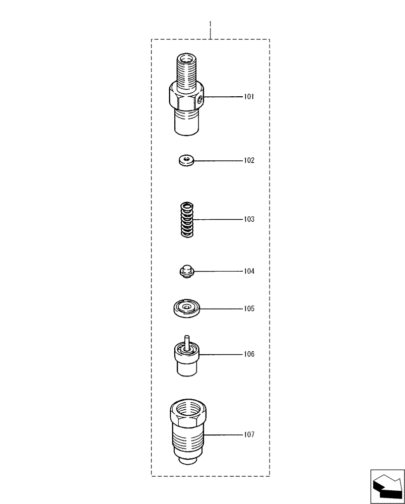 Схема запчастей Case CX17B - (08-018) - NOZZLE & NOZZLE HOLDER (10) - ENGINE